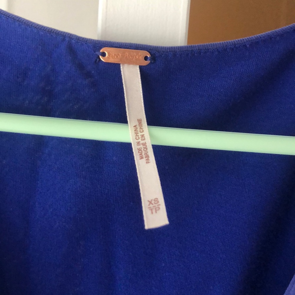NWOT Free People Criss Cross Front Blue Dress - Picture 4 of 6